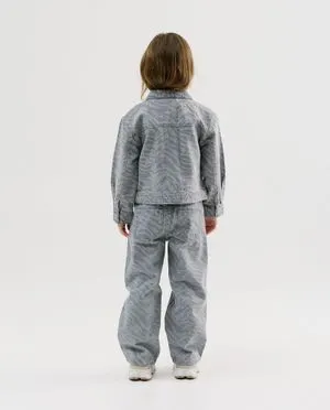 Jeansvest met zebraprint
