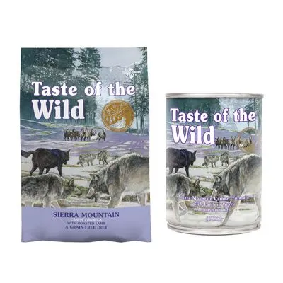 Croquettes Taste of the Wild pour chien 12,2 kg + aliment humide 390 g : 15 % de remise !