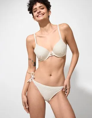 Boxer mare - Lurex - Bianco sporco