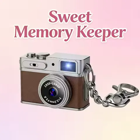 Mini Retro Snap Digital Camera 6 Filters 0.96'' Tiny Vintage Video Recorder Mini Keychain Camera Retro Micro with 32GB Card