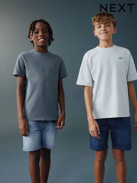 Dark Blue 2 Pack Denim Shorts (3-16yrs)