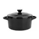 Mini cocotte en grès noire 13.5x8x10.3cm