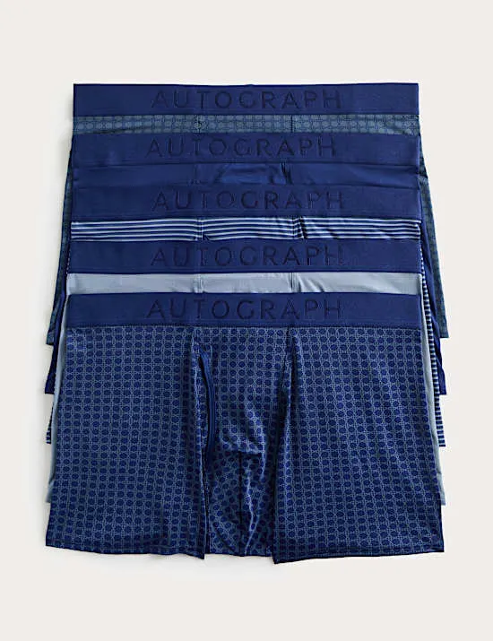 5pk Microskin Geometric Trunks