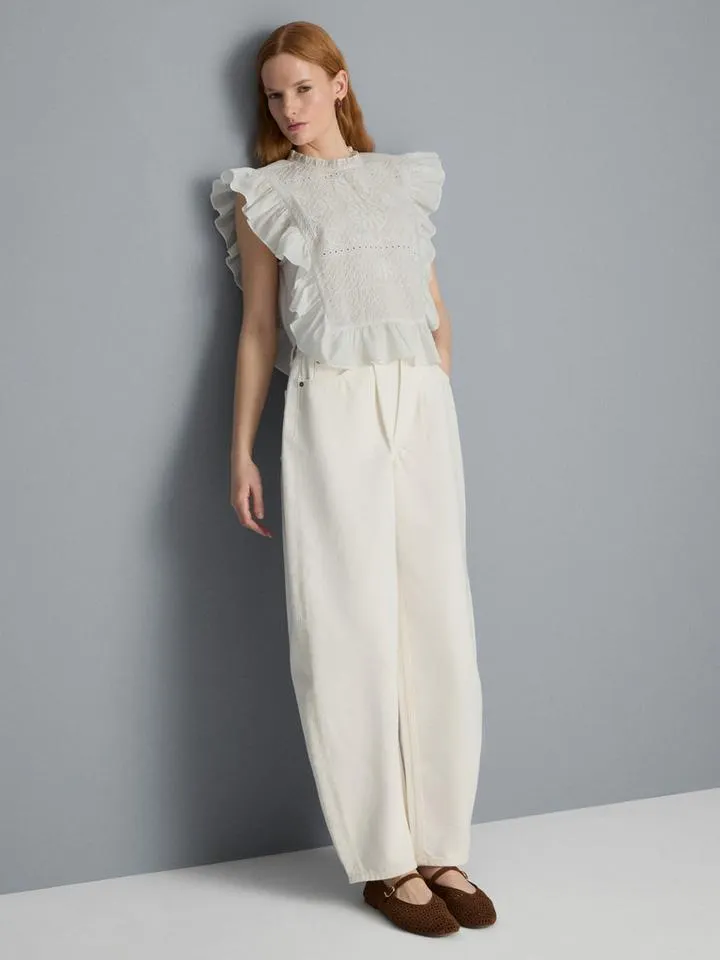 Jean barrel en denim de coton Ultimate