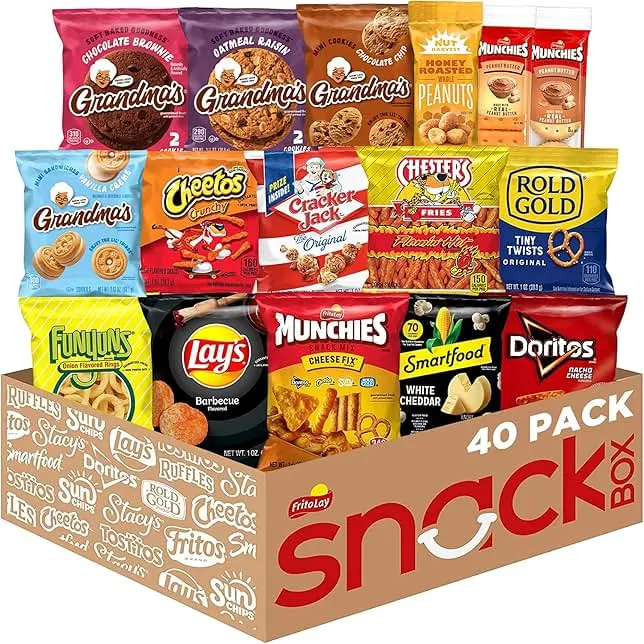 Frito-Lay Ultimate Snack Care Package, Variety Assortment of Chips, Cookies, Crackers & More, (Pack of 40)