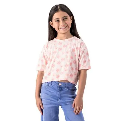 Playera Fantastic Niña Cuello Redondo Full Print