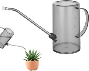 Annaffiatoio in plastica con beccuccio lungo da 35 oz/1 l - Mini annaffiatoio da giardino per piante da interno e da esterno, piante grasse, fiori (gr