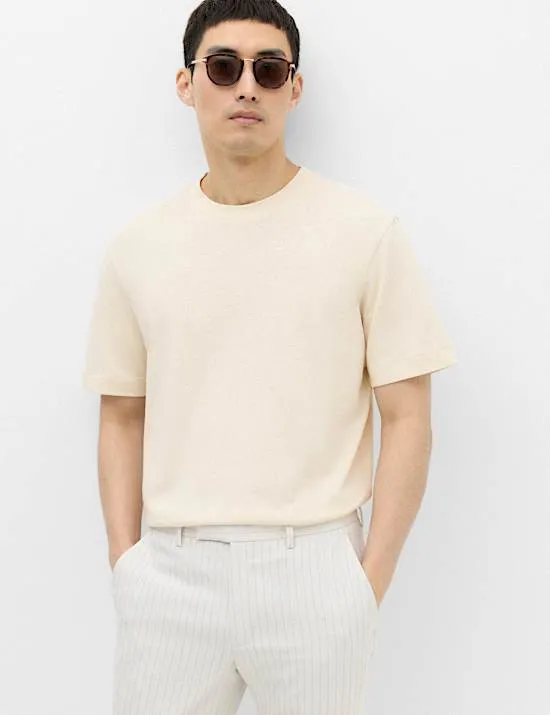 Relaxed Fit Linen T-Shirt