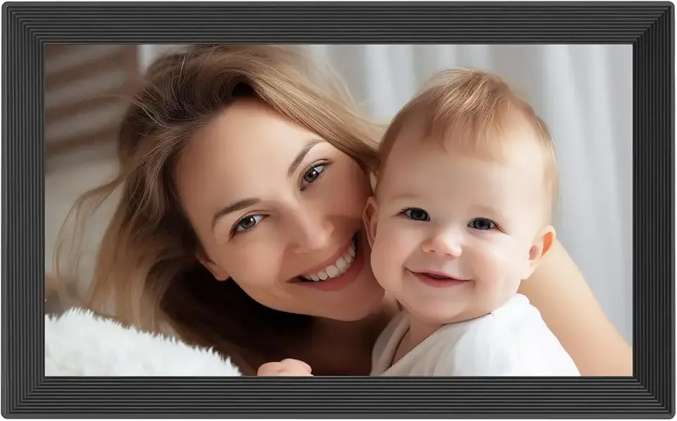 Digital Picture Frame 15.6 Inch 32GB Storage WiFi Digital Photo Frame 1920×1080 IPS FHD Touch Screen, Auto-Rotate, Wall-Mounted, Easy to Share Photos via Free APP Gift for Family