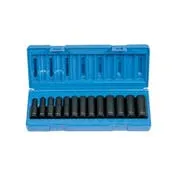 Grey Pneumatic Sockets 3/8" Drive Deep Length Impact Set 1213MD