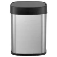 Cesto de basura press 3 L de plástico plateado