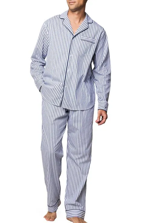 French Ticking Cotton Twill Pajamas
