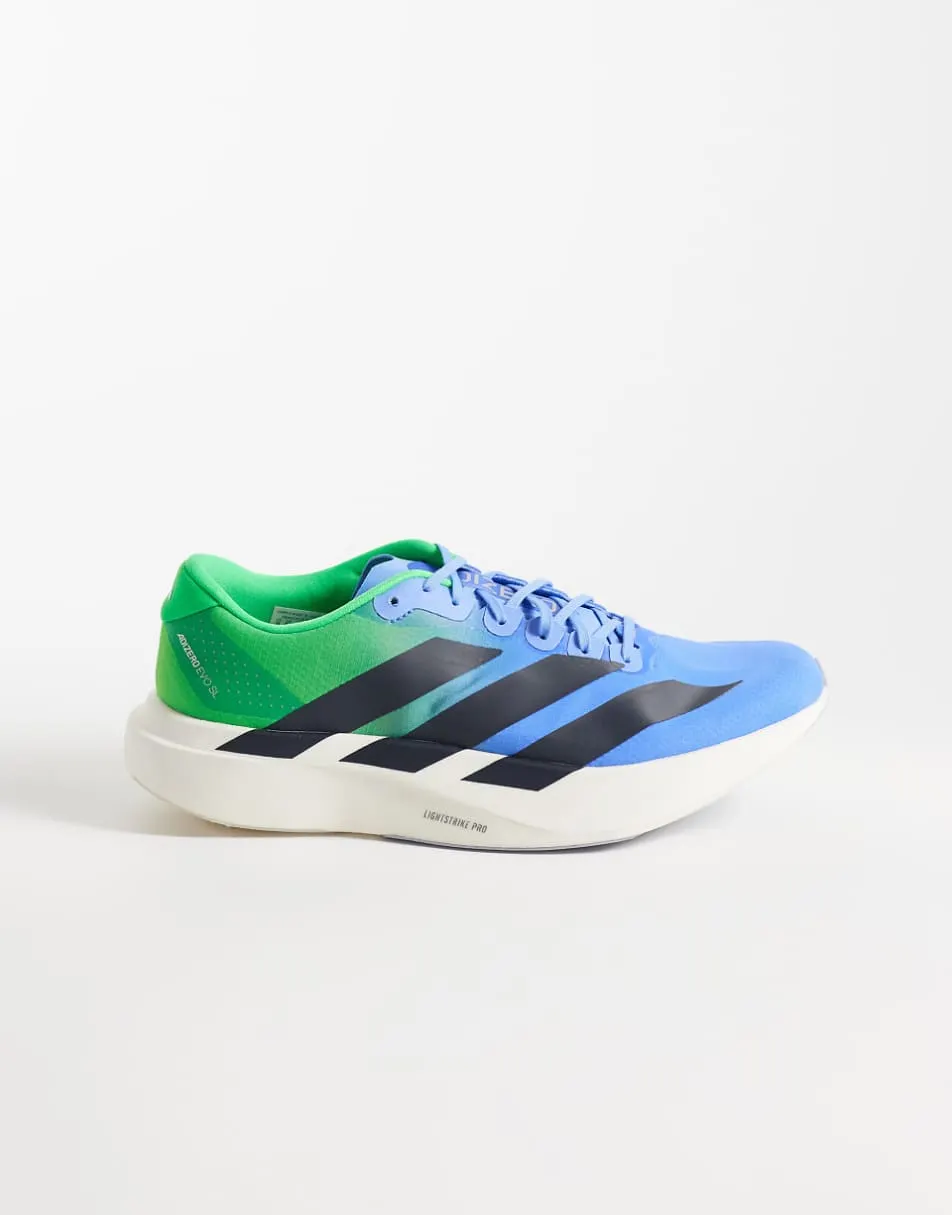 adidas Running Adizero EVO SL trainers in blue and green fade