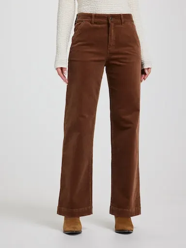 Just Jeans Cord High Rise Wide Leg Pocket Trouser