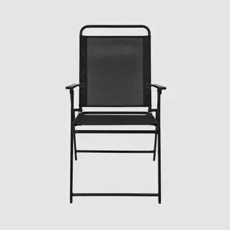 Classic Living Luxe Folding Chair Black