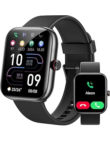 Smart Watch for Women Men, Smartwatch for iPhone & Android Bluetooth (Answer/Call) Built-in Alexa, 1.91" HD Fitness Tracker with 105+ Sport Modes, IP68 Waterproof, Sleep/Heart Rate/SpO2/Stress Monitor