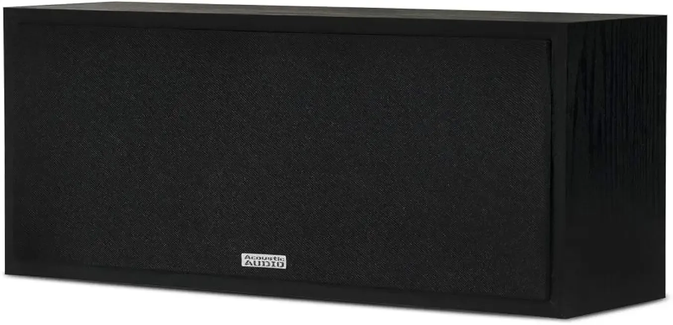 Acoustic Audio Psc-43 Dual 4" 2-Way Center Channel Loudspeaker 150 Watt - Black Ash Finish