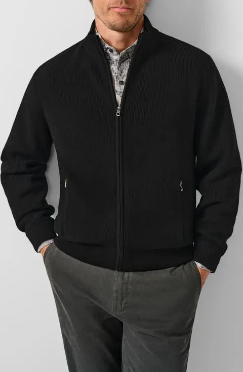 Aviator Merino Wool Sweater Jacket