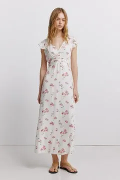 Vestido pleats bajo pecho