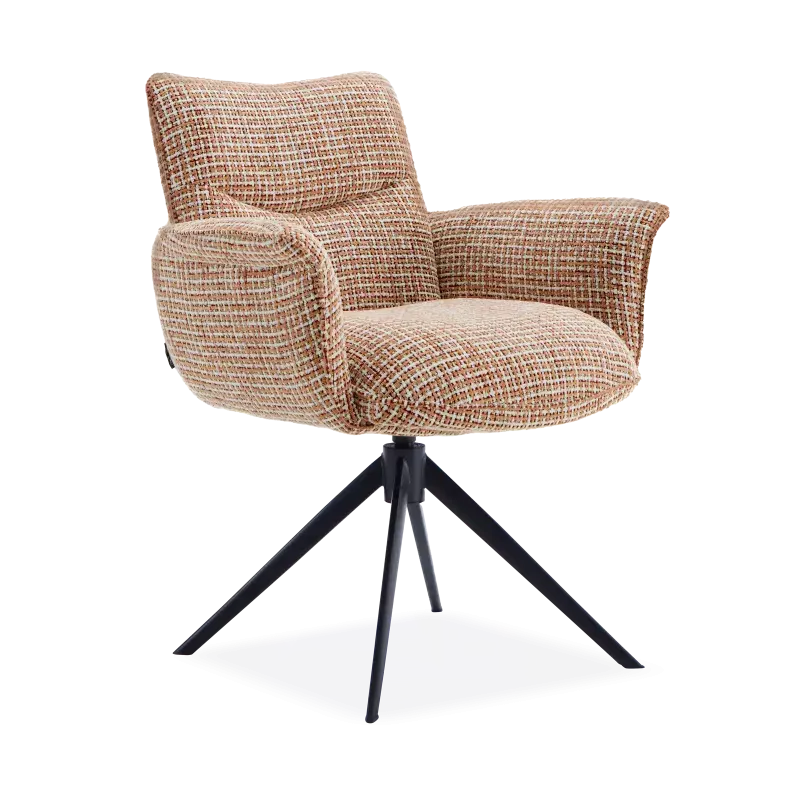 Draaifauteuil Happy (poot: zwart) - Funky Brick
