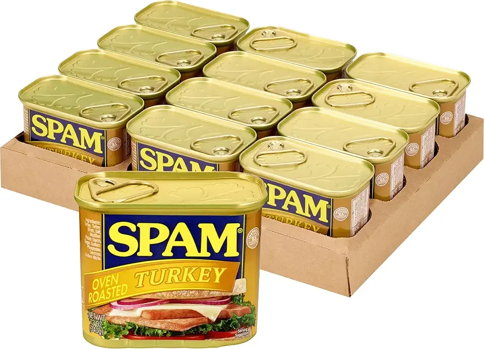 SPAM Oven Roasted Turkey, Canned Meat, 12 oz Can, (12 Pack)