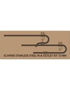 Superfish Scapers Rvs In- & Uitlaat Set - Aquariumfilter - 12 cm