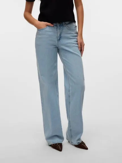 VMMELISA Middels høyt snitt Wide Leg Fit Jeans