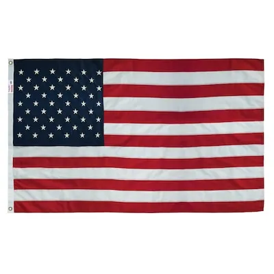 Valley Forge Flag 5.23-ft W x 2.92-ft H American Embroidered Flag