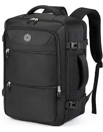 Sowaovut Travel Laptop Backpack, Extra Large High School College Backpacks, Flight Approved Daypack Business Bag Fit 17.3 inch Laptop for Men Women (Black)