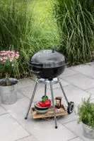 Holzkohle-Kugelgrill Classic mit 2 Standbeine & 2 Rollen schwarz
