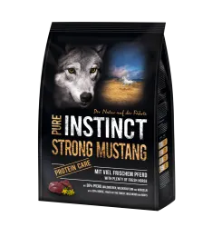 PURE INSTINCT STRONG MUSTANG mit Pferd für Hunde 1 kg