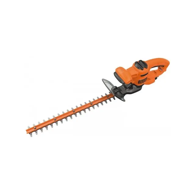 Tagliasiepi elettrico Black & Decker da 420 W, lama da 45 cm, capacità di taglio da 16 mm, compatto.
