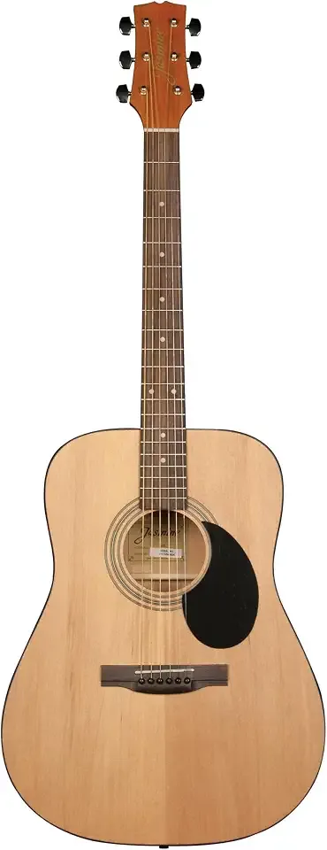 Jasmine S35 Dreadnought Acoustic Guitar Strings 6, Rosewood Fingerboard, Advanced X Bracing – Full-Size Guitar for Beginners & Others – Natural Finish, Right | Mahogany Back and Sides, Rosewood Fingerboard, Advanced X Bracing, 25.5 Scale, Satin Finish