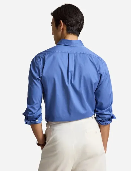 Custom Fit Featherweight Twill Shirt Nimes Blue