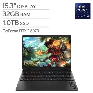 HP HyperX OMEN 15.3" Gaming Laptop - Intel Core Ultra 9 275HX - GeForce RTX 5070 - 2.5K (2560 x 1600) 180Hz - 32GB RAM - 1TB SSD - Windows 11 Home