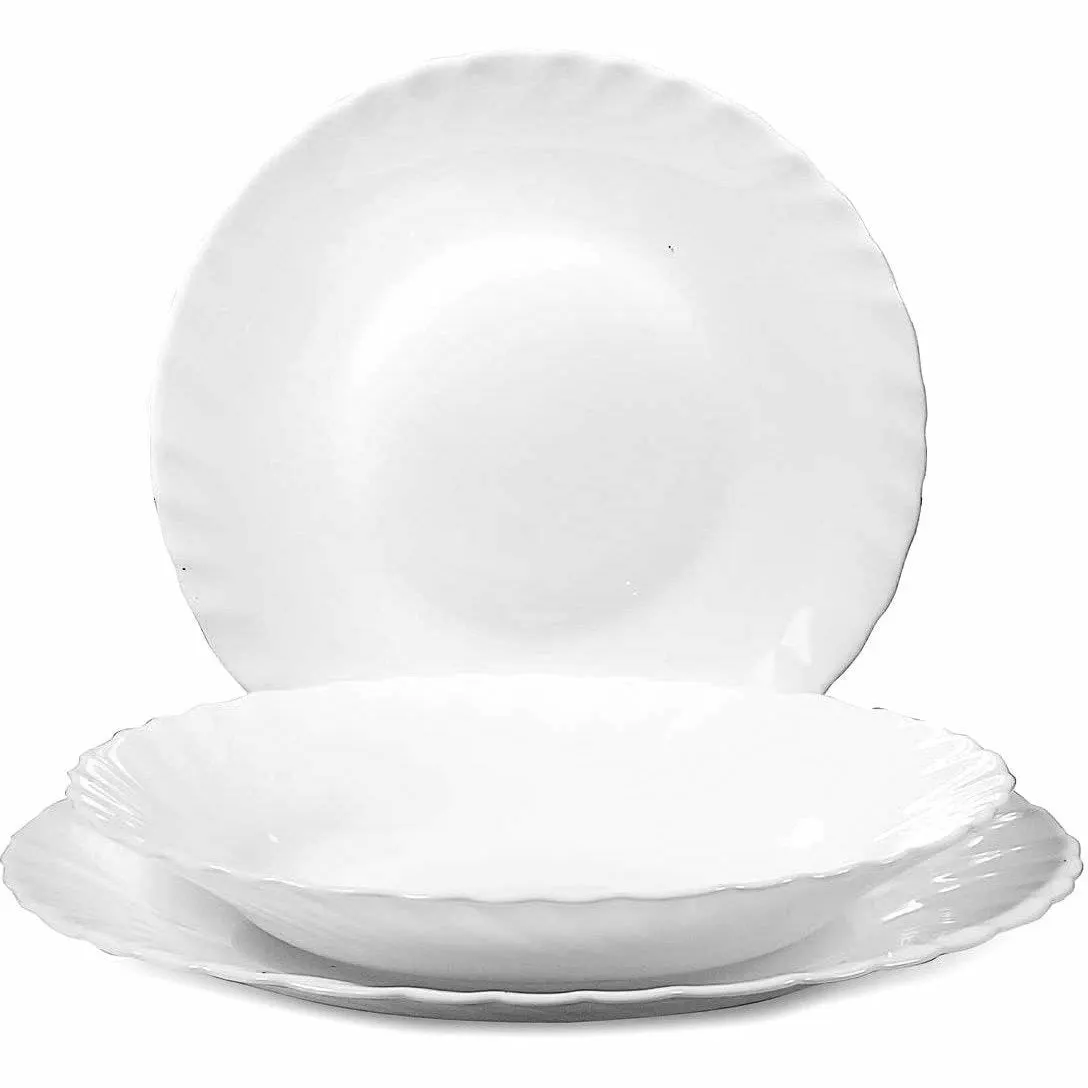 Servizio di piatti Prima in vetro opale 18 pezzi