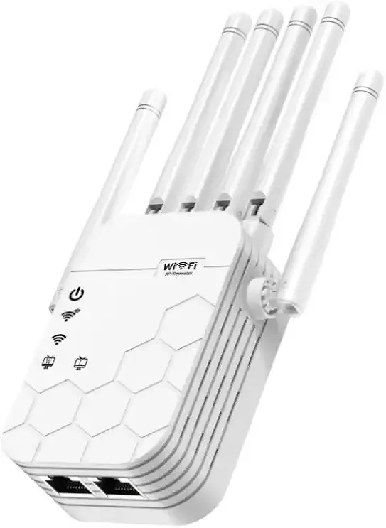 2026 WiFi Extender Signal Booster for Home, AC1900 Dual Band WiFi Booster, Covers Up to 12,880 Sq.Ft & 105 Devices, Long Range WiFi Repeater with Ethernet Port, 1-Tap Setup, Works with Any Router