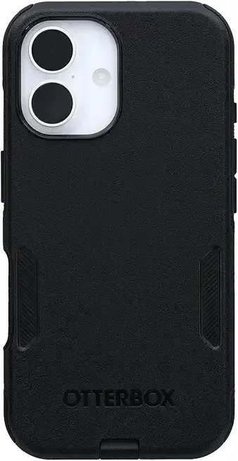 OtterBox iPhone 16 Commuter Series Case - Black, Thin & Protective iPhone Case, Dual-Layer, Impact Absorbing iPhone Case