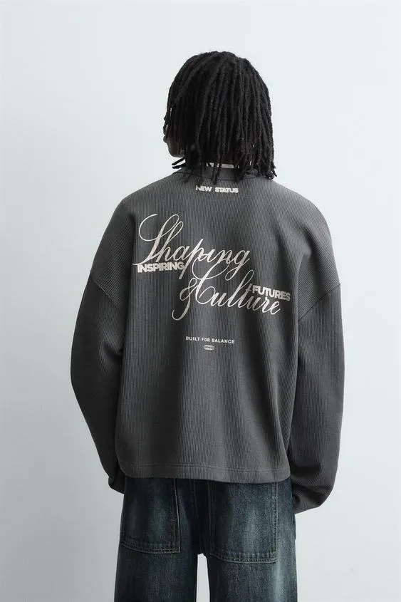 COMBINED SLOGAN SWEATSHIRT