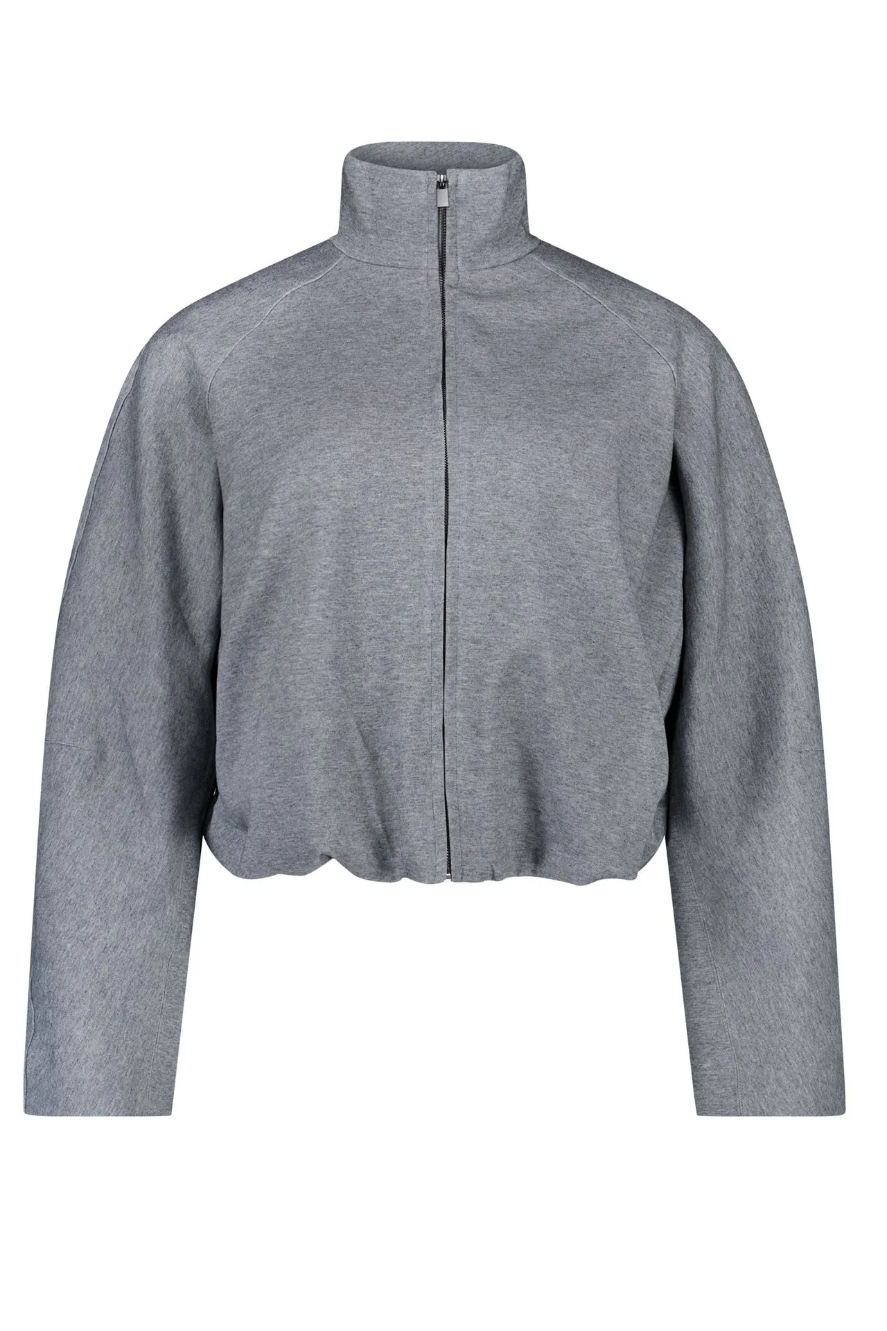 Grijs vest met hoge kraag