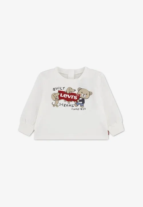 GRAPHIC LS TEE - Topper langermet - levi's egret