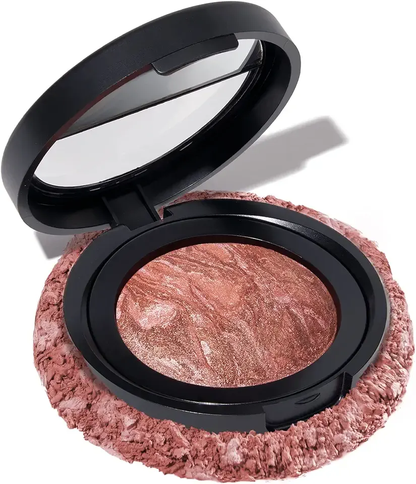 LAURA GELLER NEW YORK Baked Blush-n-Brighten Marbleized Blush - Sunswept - Creamy Lightweight - Satin Finish