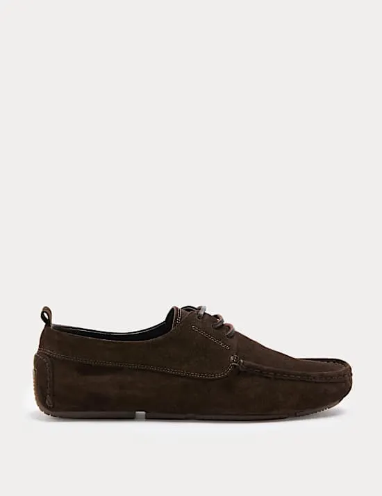 Autograph Driver-Loafers aus Wildleder zum Schnüren