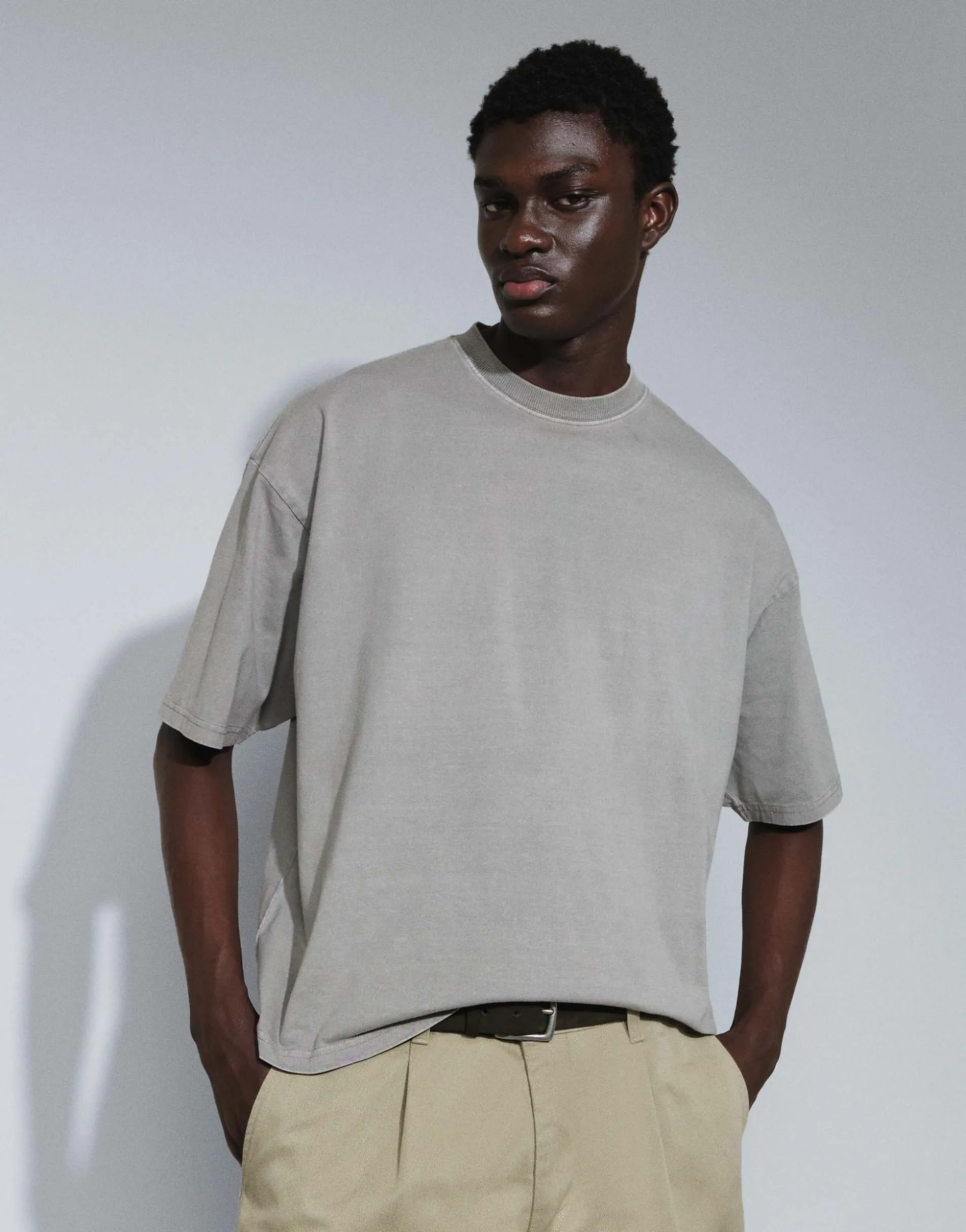 Cotton On boxy fit t-shirt in slate stone