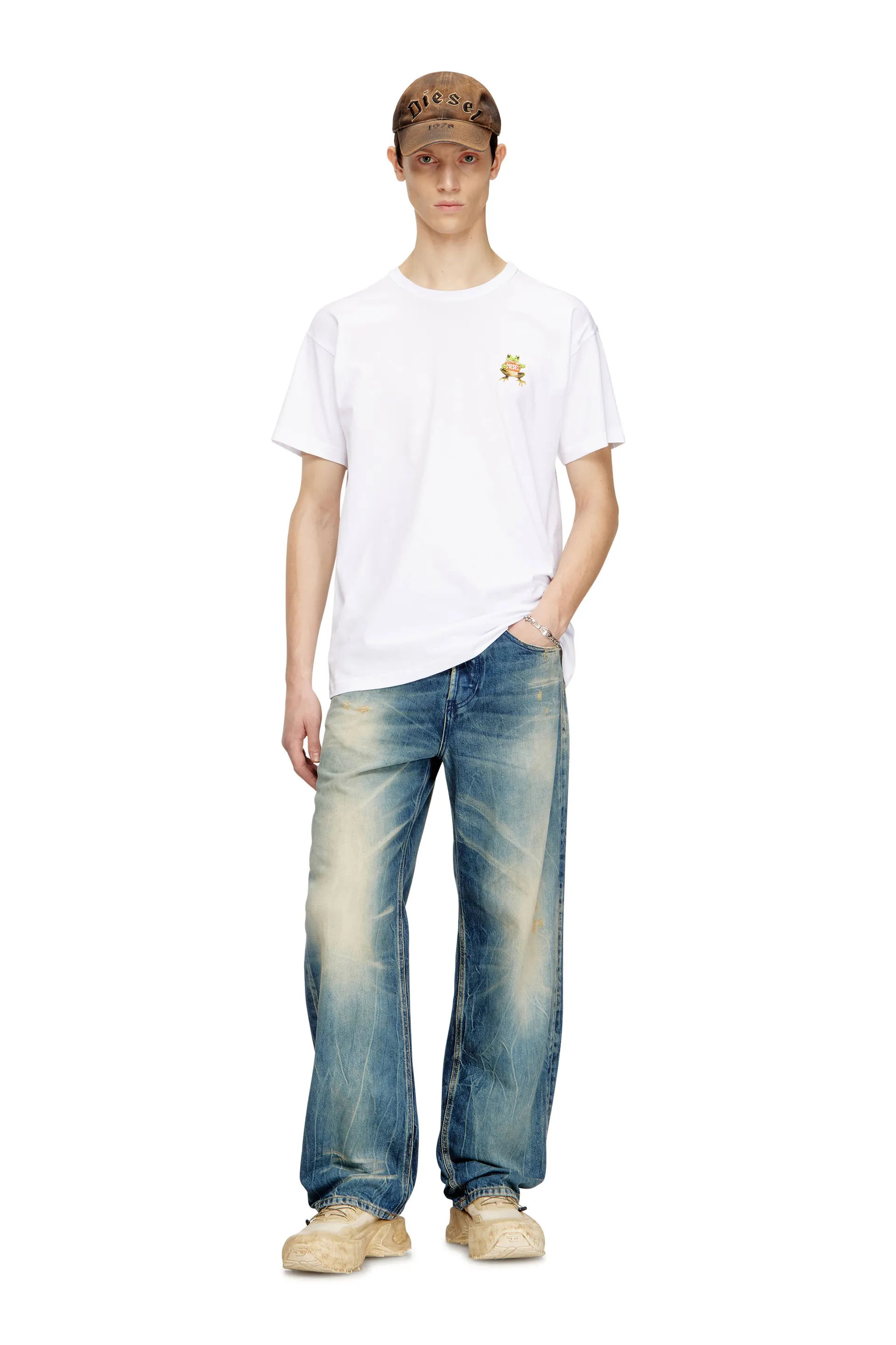 T-shirt with frog and logo print