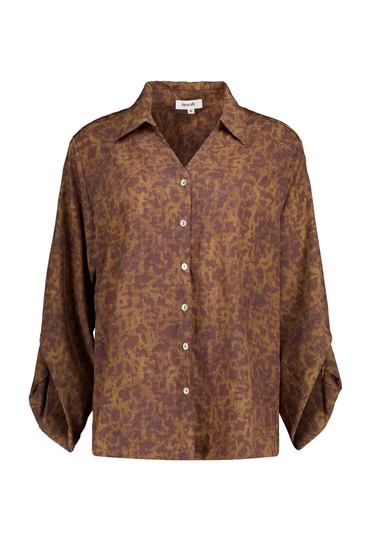 Groene blouse met plooidetail