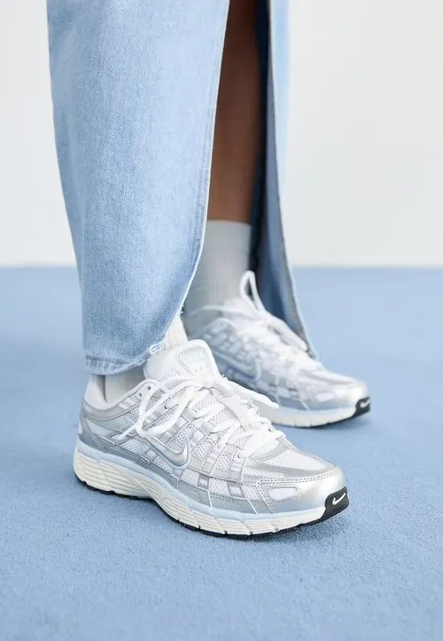 P 6000 - Joggesko - white/metalic silver/blue tint/sail/black