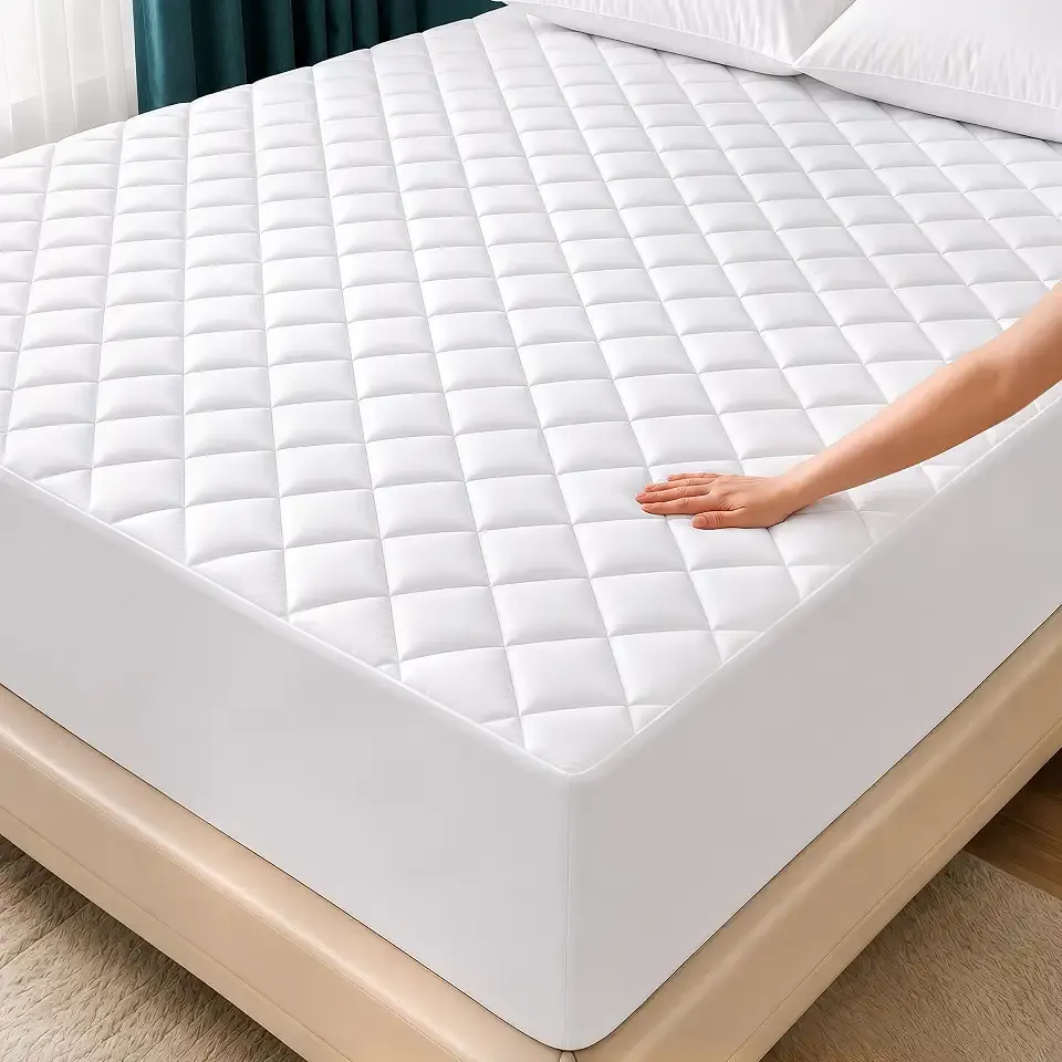 Queen Mattress Pad, Quilted Mattress Protector Topper fits 16" Deep Pocket
