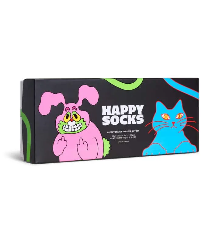 4-Pack Freaky Energy Sneaker Socks Gift Set