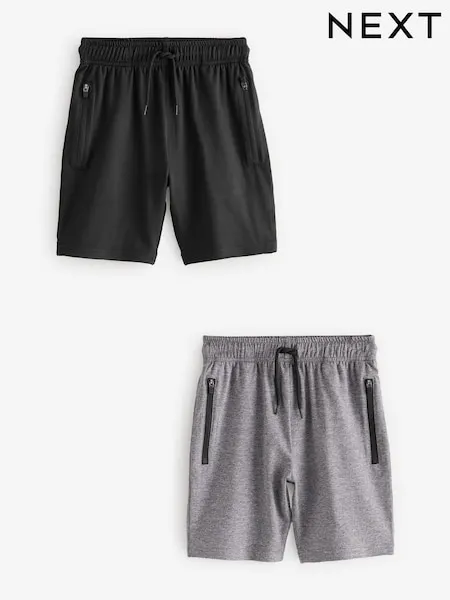 Green/Blue Light Weight Sports Shorts 2 Pack (3-17yrs)